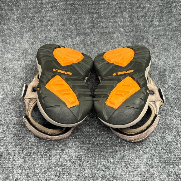 Teva Hudson Hiking Sandals Men\'s‎ Size 10 Tan Suede Adjustable Athletic Comfort